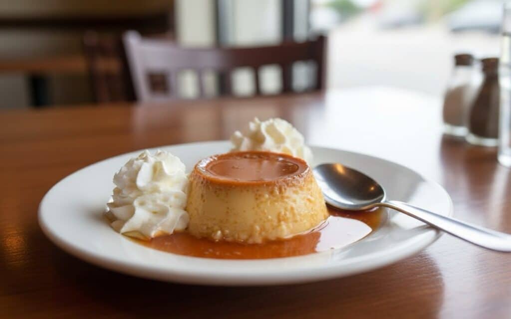 Flan con nata hecho en casa