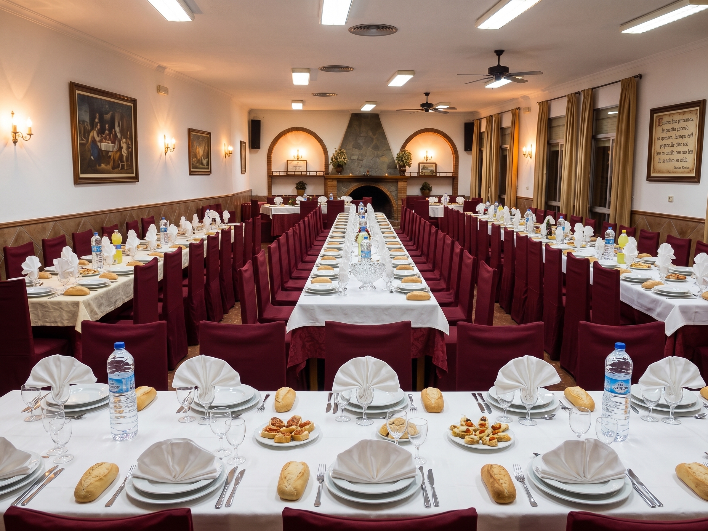 Salón climatizado para celebraciones familiares y banquetes en Restaurante Padilla